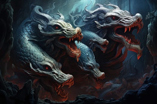 Immerse yourself in the depths of the fantastical with this captivating illustration by a professional visual artist.