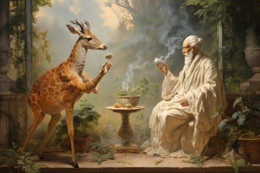 Enter a whimsical world where charming talking animals, with their enchanting voices and wisdom, offer sage advice to those in need.