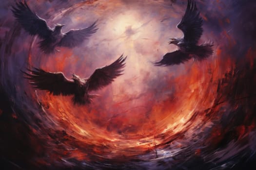 Enter the realm of fantasy and encounter the cursed wereravens, unfortunate beings caught in an eternal cycle of shifting between human and raven forms.