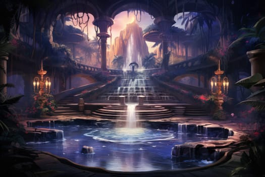 In the realm of fantasy, there are mystical and enchanting song fountains that bring harmony to the world around them.