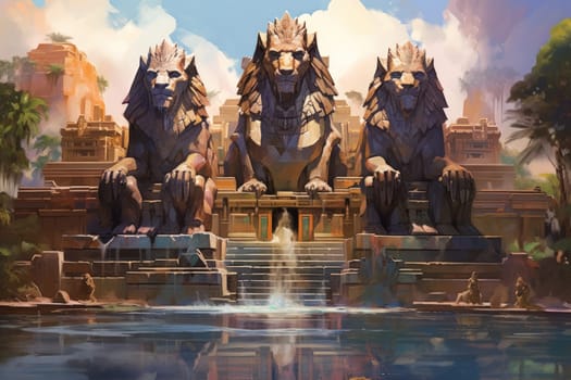 Delve into a realm of mystery and intrigue, where enigmatic sphinxes reign as guardians of ancient secrets.