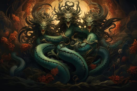 Immerse yourself in the depths of the fantastical with this captivating illustration by a professional visual artist.