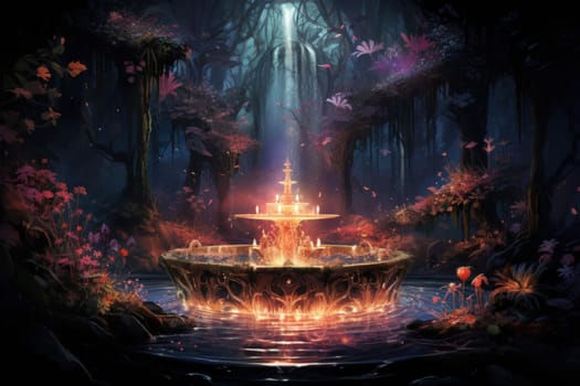 In the realm of fantasy, there are mystical and enchanting song fountains that bring harmony to the world around them.