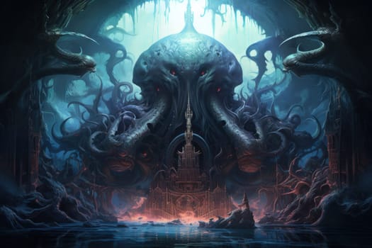 Immerse yourself in the depths of the fantastical with this captivating illustration by a professional visual artist.
