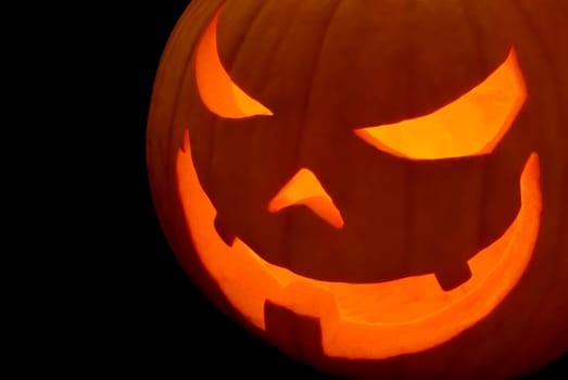 Close-up of Halloween pumpkin