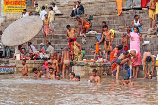 indian people in varanasi