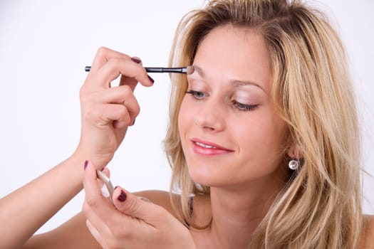 Eyeshadow grinning