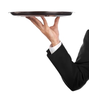 waiter with tray
