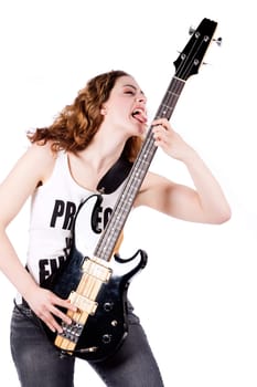 Licking my guitar