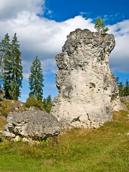 Limestone cliffs in the Wen Valley