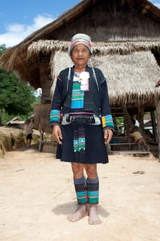 Asian woman Akha in traditional costume,Laos