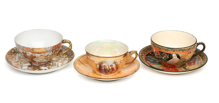 Three chinese tea cups
