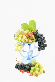 Grapes and leaves