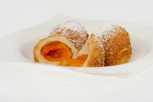 Apricot dumpling