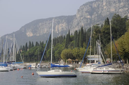 Boat harbour in Garda
