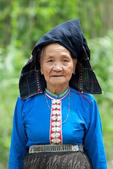 old woman asia in traditional costume,laos