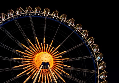 The Munich Ferris Wheel at night