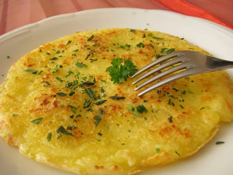 Potato pancakes with herbs