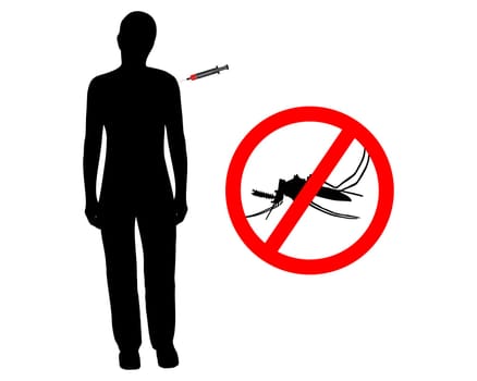 Woman gets a vaccine against malaria
