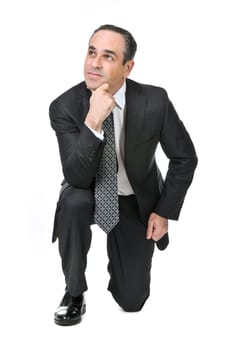 Businessman on white background