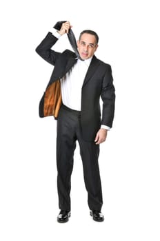 Businessman on white background