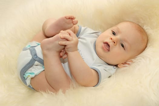 Baby in lambskin