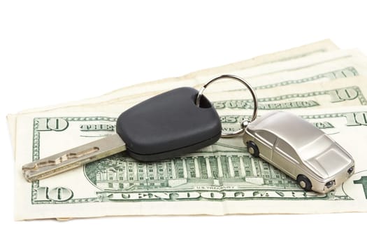 Car key and money