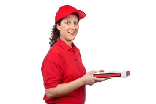 Pizza delivery woman