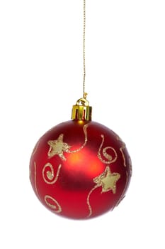 Red and gold Christmas ball