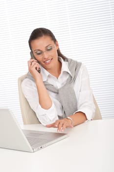 Brown hair female architect at the office