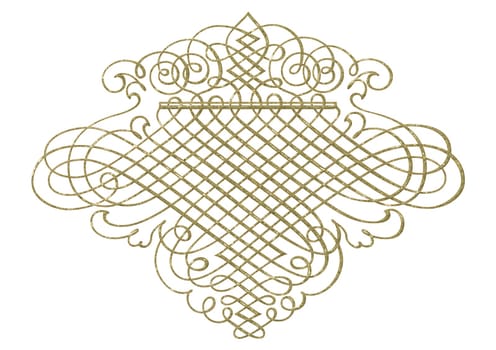 Design element - abstract - gold-plated