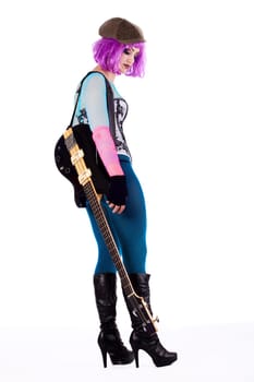 Harajuku girl and her guitar