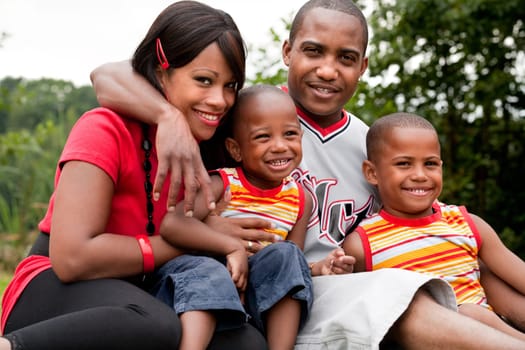 Colorfull african family