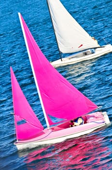 Small sailboats