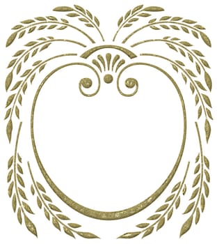 Gold-plated frame - Floral - Textbox