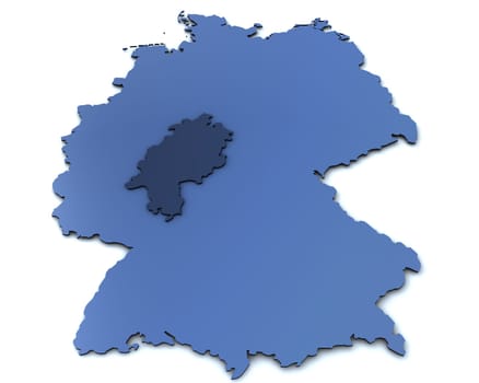 Map of Germany - Hesse