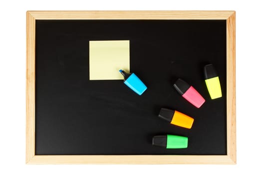 Chalkboard with coloured labellers
