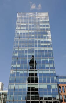 Reflection of the Hamburg Michel