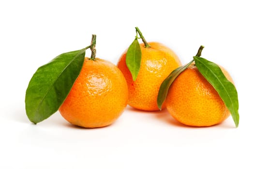 Tangerine with leaf