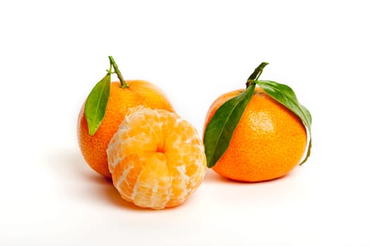 Tangerine with leaf