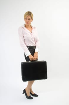 Eva with briefcase