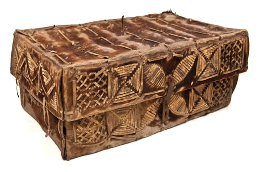 Antique Leather Hide Chest