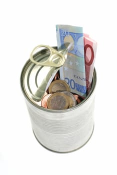 Money in a tin can