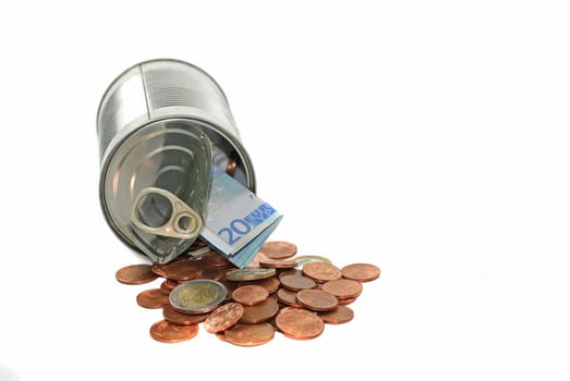 Money in a tin can