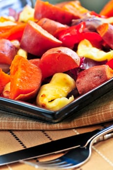 Roasted sweet potatoes
