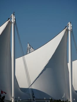 Modern roof construction v blue sky