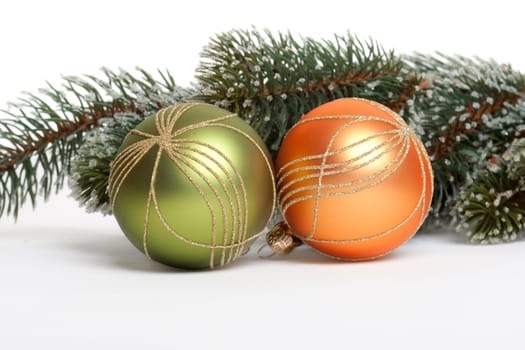 Christmas ornament with fir branch
