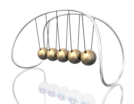 Newton's Pendulum 3D