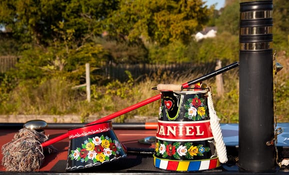 Hand painted traditional decorated watering cans