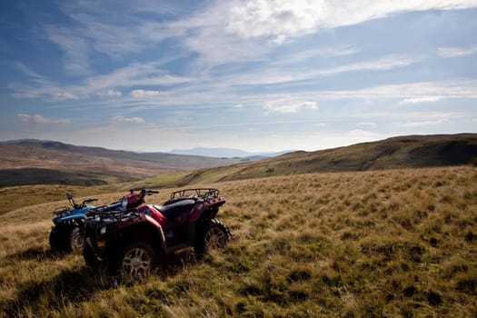 ATV quad bikes on Snowdonia mountain